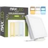 Maxled, Light is Led! Plafoniera Led Soffitto Quadrata 18W 1440LM 3CCT 3000K/4000K/6000K Impermeabile Lampada da Soffitto IP44 Plafoniera Bagno Non Dimmerabile Alluminio 225mm x 225mm x 30mm