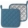 Fanmuran Presine da Cucina in Cotone Accessori per Cucina Pentole Forno Resistente al Calore Lavabile Grande Set di 2pz (Blu Avio)