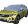 BEXITA Telo Copriauto Felpato Invernale Impermeabile Mezza Telo per Auto, Addensato Tessuto con Cotone Foderato, per SUV&Wagon(fino a 480cm), Argento