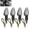 VAGCARS 4 Pezzi Indicatori di Direzione Moto Omologate 14 LED Luci di Segnalazione 12V, Impermeabile Moto Indicatori di Direzione, Universale Frecce Lampada per Scooter Quad Cruiser Off Road