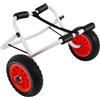 CUSANSK Carrello pieghevole per kayak, trolley kayak con cinghie di serraggio, portata 80 kg, ruote da 10 pollici, per attrezzature per sport acquatici, kayak, sup car, barca, surf