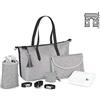 Babymoov A043804 Borsa Fasciatoio Le Champs Elysées Smokey