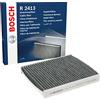 Bosch Filtro Abitacolo ai Carboni Attivi R2413, Filtro di Ricambio - Contro cattivi odori, polline e polvere per un'aria più pulita all'interno del veicolo