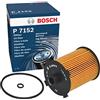 Bosch Filtro Olio per Auto P7152 - Protegge l'olio motore da fuliggine e da particelle metalliche - Offre una lubrificazione efficace del motore