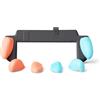 Marchfunny Custodia rigida in ABS per Switch 2, design nero (blu e rosso) | Supporto integrato a libro, slot per schede, può contenere 5 giochi, 2 schede TF, configurazione da viaggio senza ingombri