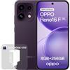 OPPO Reno16 F 5G Smartphone Sbloccato, 8+256GB, Fotocamera Selfie Ultra Grandangolare 50MP, Video con Raddrizzamento, Display 6.57 120Hz, IP69K, Twilight Violet (con Caricatore 45W SUPERVOOC)