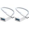 Wahbite Confezione da 2 adattatori da USB-C a USB, cavo OTG da tipo C a USB 3.0 certificato Apple MFi, compatibile con iPhone 16/15, MacBook Pro Air, iPad Pro/Air, iMac, Surface, Galaxy S24 e altri