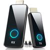 PWAYTEK Trasmettitore e Ricevitore HDMI Wireless PWAYTEK 4K, 50m, doppia banda 2.4G/5G, compatibile con PC, notebook, TV HD e proiettore, Plug & Play, senza app necessaria (nero 4K)