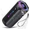aowoka Altoparlante esterno senza fili portatile con luce LED, IPX7 impermeabile, 20W Bass, 24H tempo di riproduzione