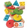 Merle Toys® primo gioco geometrico ad incastro dai 18 mesi, 2 anni, gioco di smistamento forme in legno, giocattolo Montessori, giocattolo educativo in legno, gioco motorio