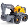 Dickie Toys - Volvo Escavatore Tough (26 cm) - Escavatore a pala giocattolo per bambini dai 3 anni in su, con ruota libera, braccio mobile e pala, adatto come giocattolo di sabbia