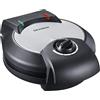 SEVERIN Macchina Per Waffel, Con Rivestimento Antiaderente Per Waffle Classici A Forma Di Cuore, Ferro Per Waffle A Forma Di Cuore Salvaspazio, Potenza 1.300 W, Nero/Acciaio Inox, WA 2103
