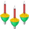 Generisch Bubble Lights - Lampadine di ricambio a bolla di Natale, 3 pezzi, multicolore, per decorazioni tradizionali