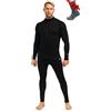 Merino.tech Set Intimo Termico Uomo 100% Lana Merino con Cerniera + Calze | Anti-Odore e Fresco Set Intimo Termico con Zip, Termoregolante per Sci, Trekking e Outdoor