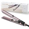 BarberBoss Piastra per capelli in ceramica piastre mobili, cura ionica e cheratina per tutti i tipi capelli, indicatore temperatura LED, piastra professionale per capelli lisci (QR-8412, Rosa)