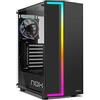 NOX XTREME PRODUCTS INFINITY GAMMA - Mid-Tower ATX/M-ATX/ITX ARGB Dynamic Rainbow, pannello laterale in vetro temperato, ventola ARGB da 120 mm preinstallata, USB 3.0, nero