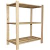 Scaffale 3 ripiani a doghe 70x30x94 cm in Legno di Pino Naturale