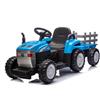 Trattore Elettrico per Bambini 12V con Rimorchio Blu