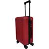 Kappa Valigia da Cabina Rigida 55 x 40 x 20cm, Trolley in ABS Antigraffio con 4 Ruote Girevoli 360°, Manico Telescopico Regolabile, Bagaglio a Mano per Viaggi Aerei 332E3IW, Rosso