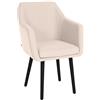 CLP Sedia Poltroncina Utrecht In Stoffa I Poltrona Soggiorno Con Braccioli I Sedia Sala Attesa In Legno Colore:beige;Colore del telaio:nero