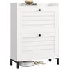 AOGLLATI Scarpiera Salvaspazio con 2 Ante a Ribalta Divisorio Regolabile | Mobile Scarpiera Bianco per Ingresso, Armadio Portascarpe Compatto in Legno 80x30x90cm