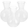 ULTECHNOVO Set di 3 vasi idroponici in vetro trasparente, per piante da interni, vaso per piante da interni, vaso per piante in vetro, terrario, per bagno, camera da letto e soggiorno, 10 x 6,5 x 6,4