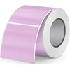 FINDAT Etichette Termiche Viola 50 X 50 mm Rotolo Vinile Impermeabile Adesivo Termico Quadrato Etichette Stampabili per Ufficio Designs Codice a Barre Spedizione 500 Pezzi