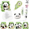 YskerrigToy Panda Set di cancelleria, 8 pezzi set di cancelleria per Panda, Stationery astuccio per Penna, Nastro Correttore, Colla in Stick, Taccuin, Ciondolo Articoli Scolastici
