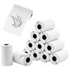 QWORK® 12 Rotoli Carta Termica Adesiva 53mm x 3.6m - Carta Bianca Autoadesiva per Mini Stampante Portatile per Foto, Note di Studio- Compatibile con Phomemo M02, T02, M02S