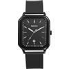 JewelryWe Orologio Analogico al Polso Quadrato: Orologio al Quarzo da Uomo Donna Cinturino in Silicone con Calendario Idee Regalo