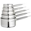 ARTHUR MARTIN Set of 5 Saucepans - Stainless steel - Satin interior with graduation - Pouring spout - All hobs including induction