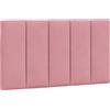 vidaXL Cuscino testiera "Hanko" Rosa 90 cm Velluto