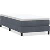 vidaXL Letto a molle senza materasso grigio scuro 90x220 cm in velluto