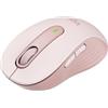 LOGITECH Mouse wireless, Logitech Signature M650, wireless, SmartWheel, per destrimani, rosa