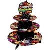 FIESTAS GUIRCA | Vassoio a 3 piani mostri (40 x 30 cm) - Decorazione da tavolo per feste di Halloween terrificanti - Ideale per celebrazioni di mostri - Multicolore