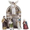 DRW Rappresentanza di presentazione del bambino Gesù nel Tempio di Resina Dipinto a Mano 18,5 cm