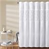 Lush Decor Maria - Tenda da doccia, 183 x 183 cm, colore: Bianco e Argento