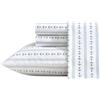Nautica - Sheets, Cotton Percal Bedding Set con abbinamento Pillowcases, Crisp & Cool, Deep Pocket (Anchor Lines Blue, King)