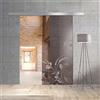 Aqua Roy The Shower BOSS Porta Scorrevole in vetro modello LA VIE 90x215 cm (60/80/90 cm) 8 mm, vetro Bronzo, Nano rivestito incolore, kit hardware complete (90x215 cm, DESTRA)