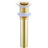 FQYEP Piletta Lavabo Piletta Lavabo Bagno Ottone Piletta in Ottone con Anello Di Tenuta Piletta Bidet Universale, Oro Spazzolato
