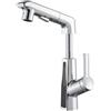 HKTHE Rubinetto del lavandino del bagno con spruzzatore estraibile, Rubinetti moderni del bagno della maniglia singola, Tre modalità di flusso d'acqua, Rubinetto del bagno del foro singolo in ottone