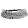 BOBIYA Messy Wide 2 fili capelli sintetici Auburn fascia intrecciata classica Chunky fascia elastica intrecciata fascia elastica intrecciata (acciaio grigio)