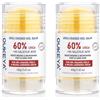 OUKEYA 2 Pezzi Stick Anti-Callosità con 60% Urea & 2% SA, Balsamo Solido Ammorbidente per Talloni, Piedi, Gomiti e Ginocchia, Cura Intensiva per Pelle Secca e Ruvida, 40g x 2
