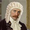 BECULINA Parrucca da uomo con capelli ricci, colore bianco argento e retina | Parrucca da uomo con capelli lunghi ondulati bianchi, per eventi coloniali storici in polvere