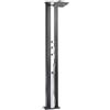 Formidra - Doccia ibrida Dada Straight 40L - DS-D463NX - Doccia esterna con raccordi acqua calda/fredda, doccetta rimovibile e soffione doccia anticalcare - Antracite Alluminio - 32,4x14x228cm