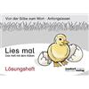 Peter Wachendorf Lies mal - Das Heft mit dem Küken: Lösungsheft (Broschüre)