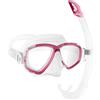 CRESSI COMBO PERLA + MEXICO TRASP/ROSA Maschera Snorkel