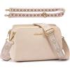 LOVEVOOK Borsa a tracolla da donna, piccola borsa a tracolla media, beige., 30 x 20 x 10 cm (mit 2 Gurten), Contemporaneo