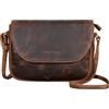 STILORD 'Esther' Vintage Borsetta Donna in Pelle Vera Borsa Piccola Vintage con Tracolla Clutch Pochette Classica in Cuoio, Colore:soria - marrone