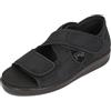OrtoMed Scarpe Ortopediche Aperte Donne Uomo Larghezza Regolabile Soletta Ortopedica Strappo Microvelour Nero Unisex 36-46 EU